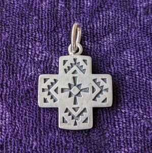 Vintage 925 Sterling Silver Southwestern Hopi Pendant
